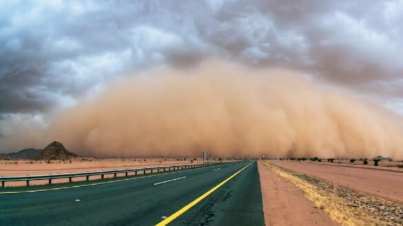 driving in a dust storm